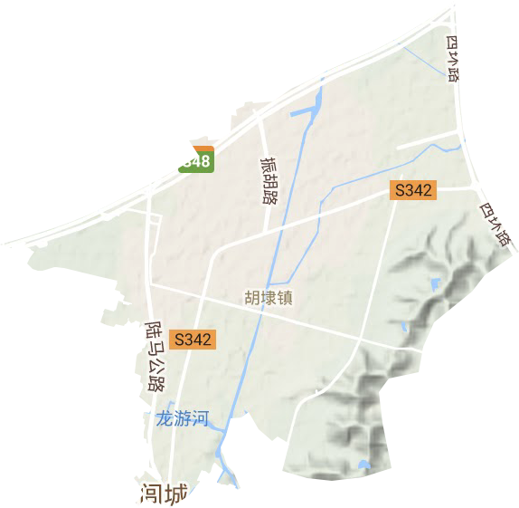 胡埭镇地形图