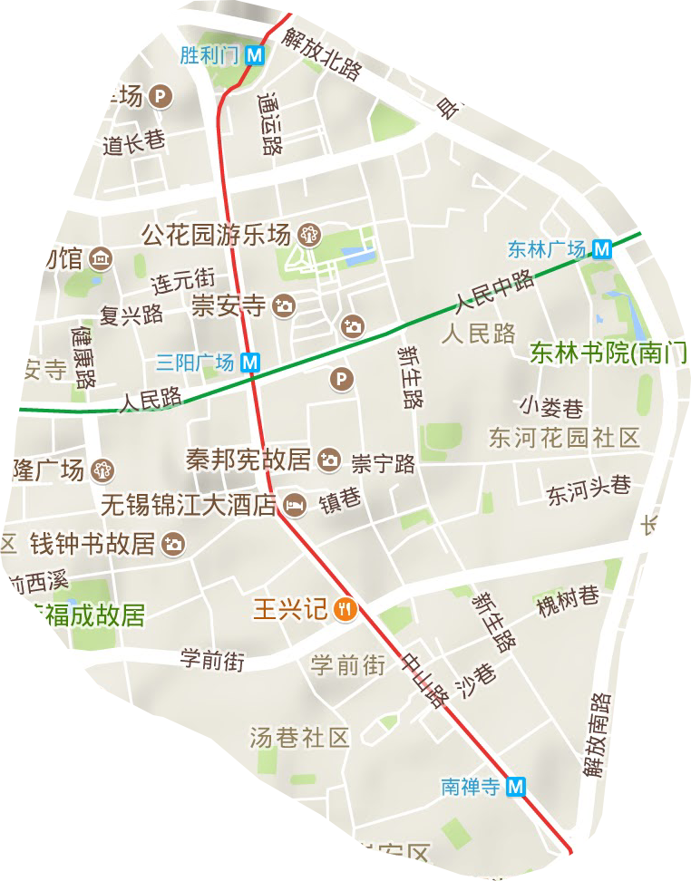 崇安寺街道地形图