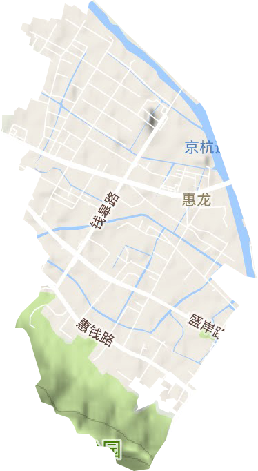 山北街道地形图