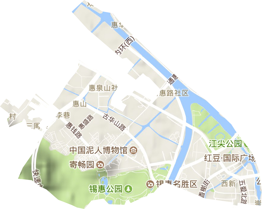 惠山街道地形图