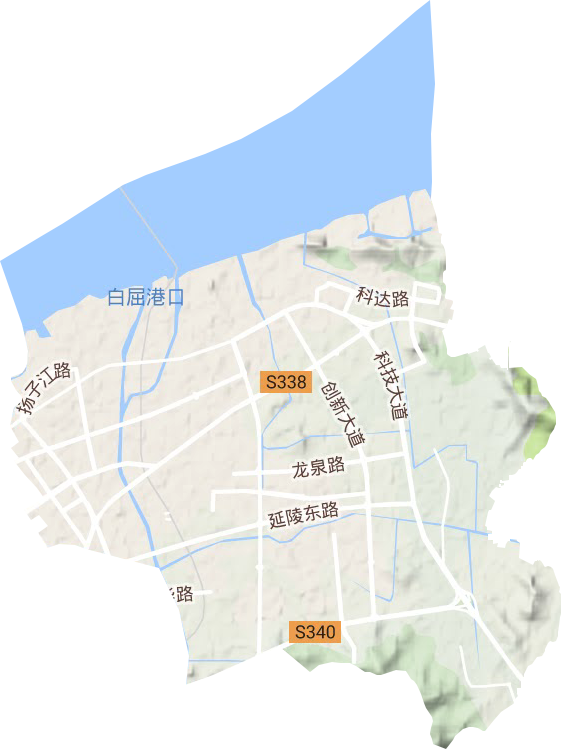 江阴高新技术产业开发区地形图