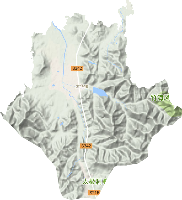 太华镇地形图