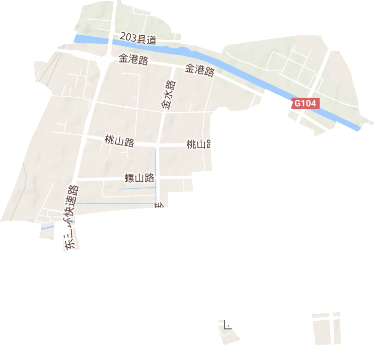 东环街道地形图