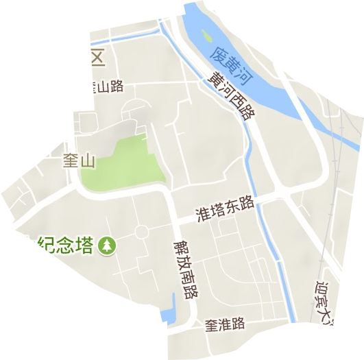 奎山街道地形图
