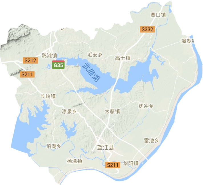 望江县地形图
