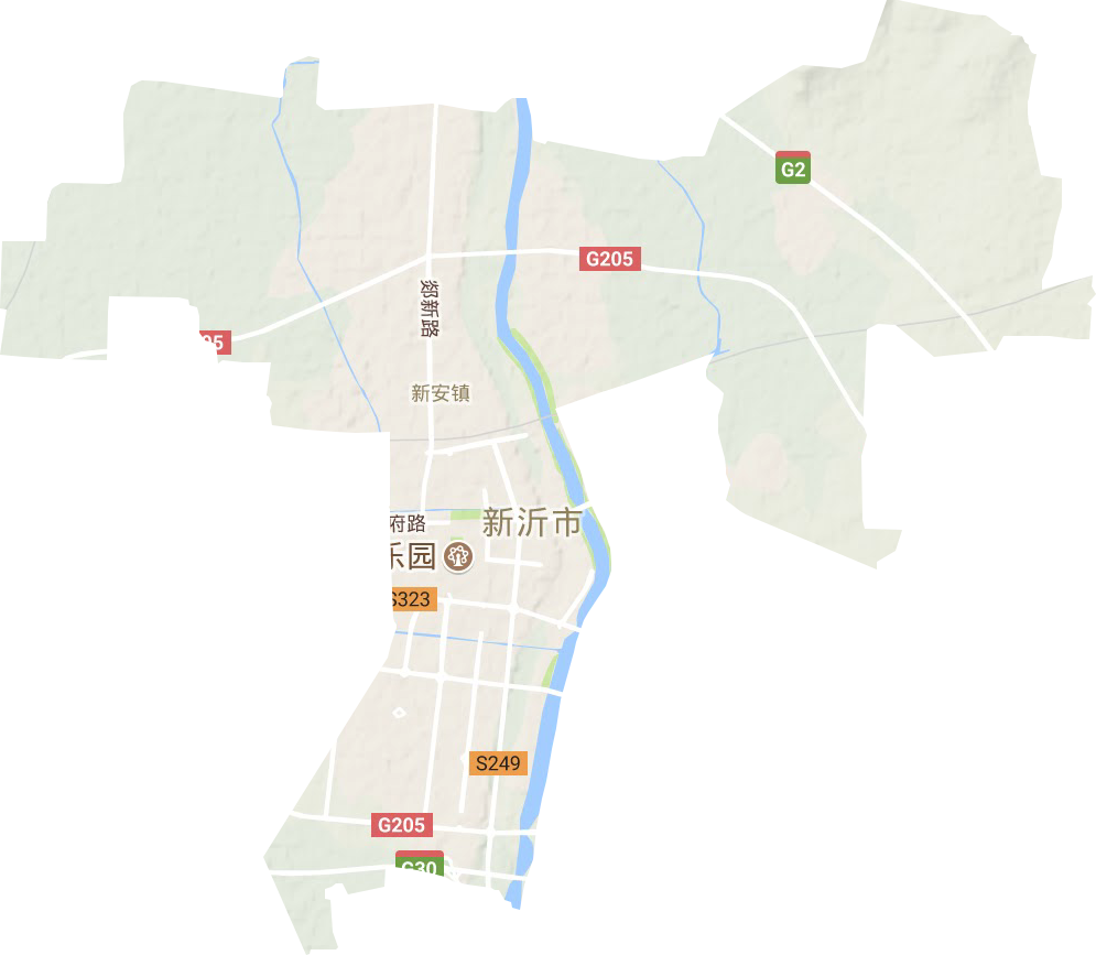 新安街道地形图