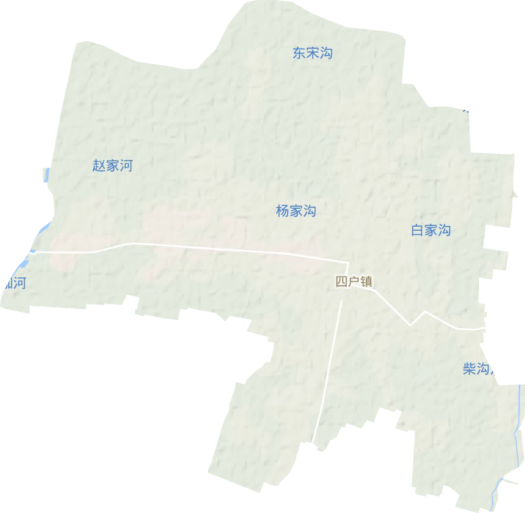 四户镇地形图