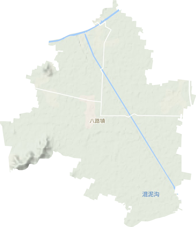 八路镇地形图