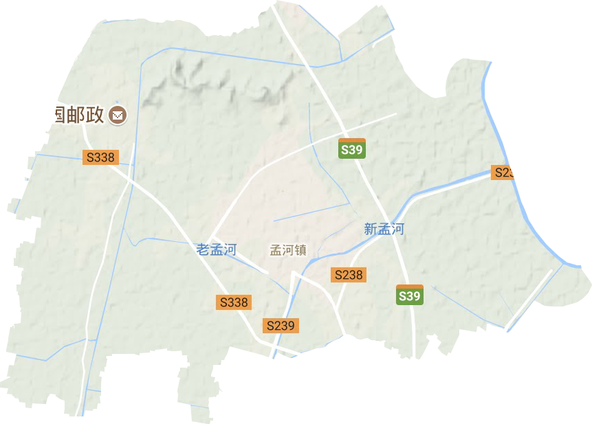 孟河镇地形图