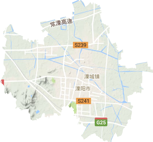 溧城镇地形图