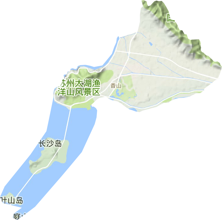 香山街道地形图