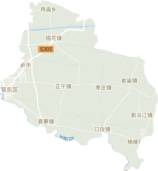 颍东区地形图