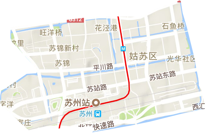 苏锦街道地形图