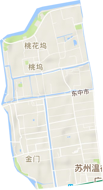桃花坞街道地形图