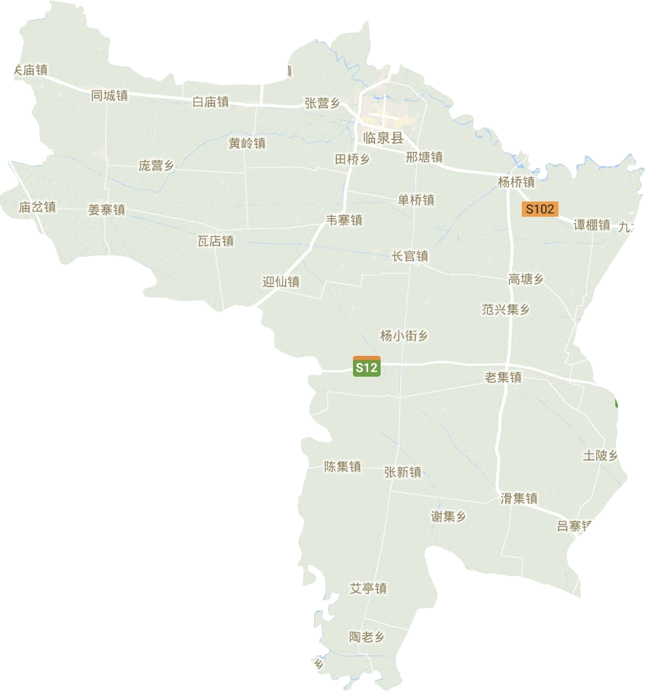 临泉县地形图