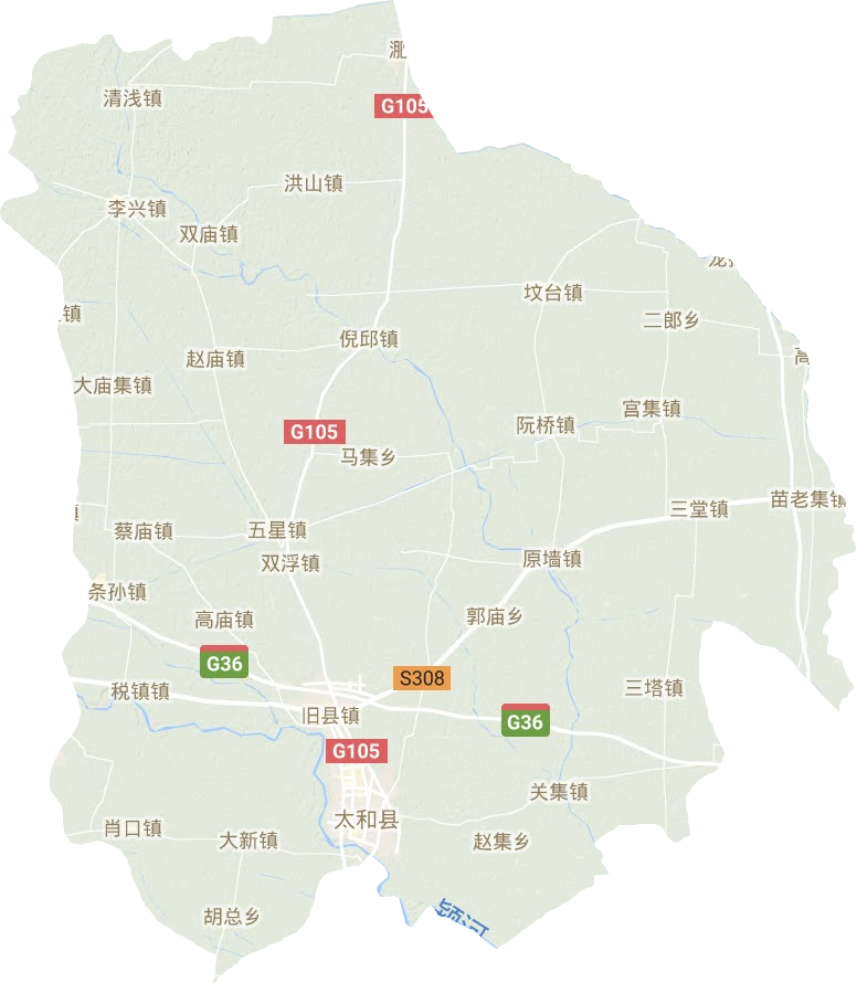 太和县地形图