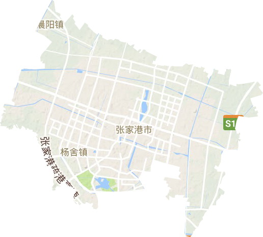 杨舍镇地形图