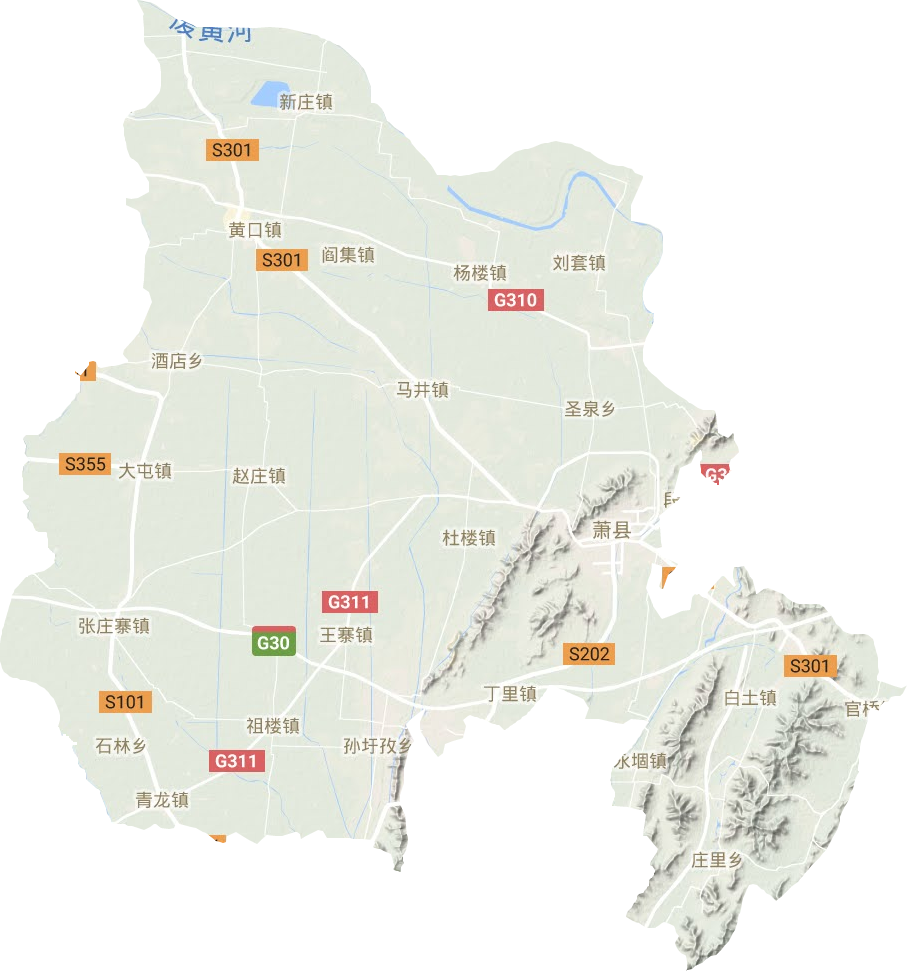 萧县地形图