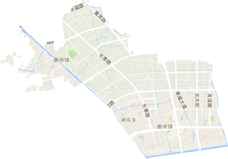 唐闸镇街道地形图