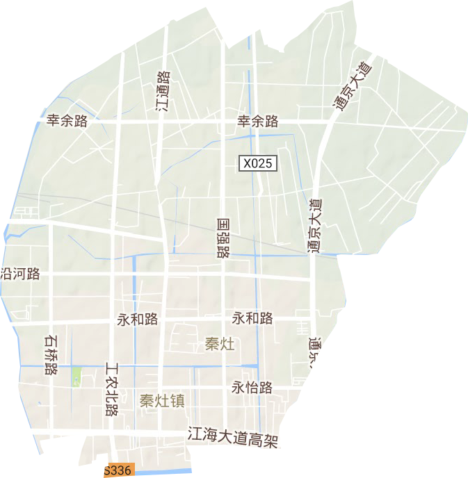 秦灶街道地形图