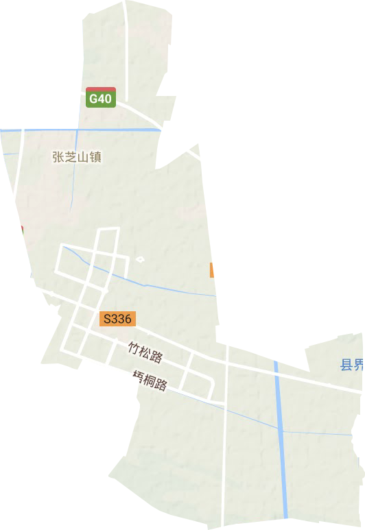 张芝山镇地形图