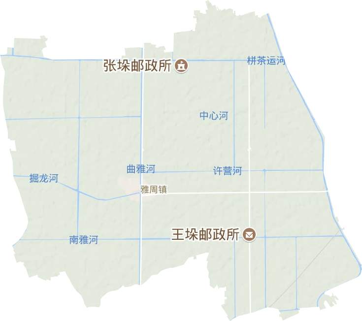 雅周镇地形图