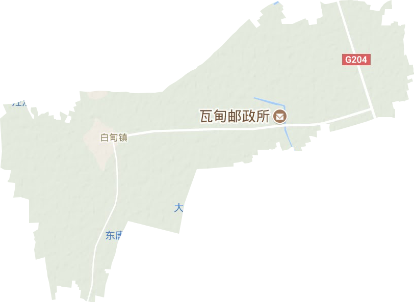 白甸镇地形图