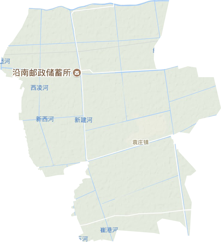 袁庄镇地形图