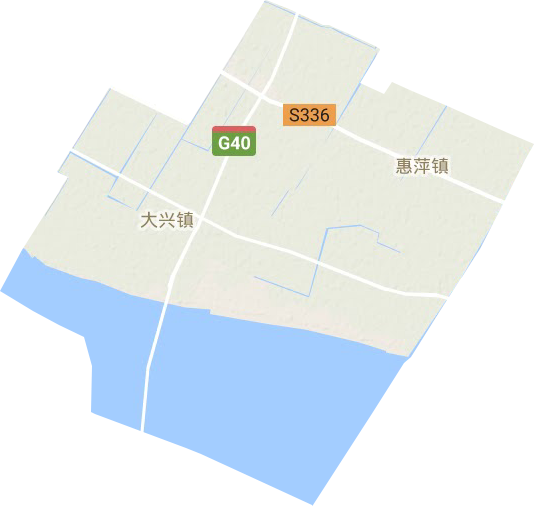 惠萍镇地形图