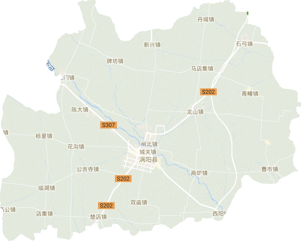 涡阳县地形图