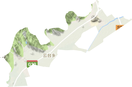 云台街道地形图