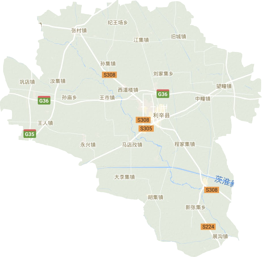 利辛县地形图