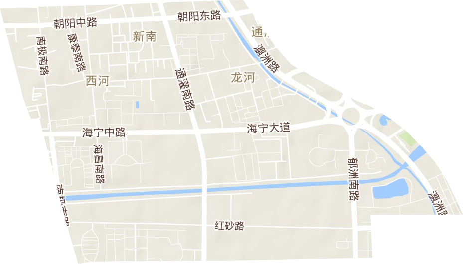 新南街道地形图