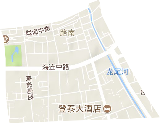 路南街道地形图