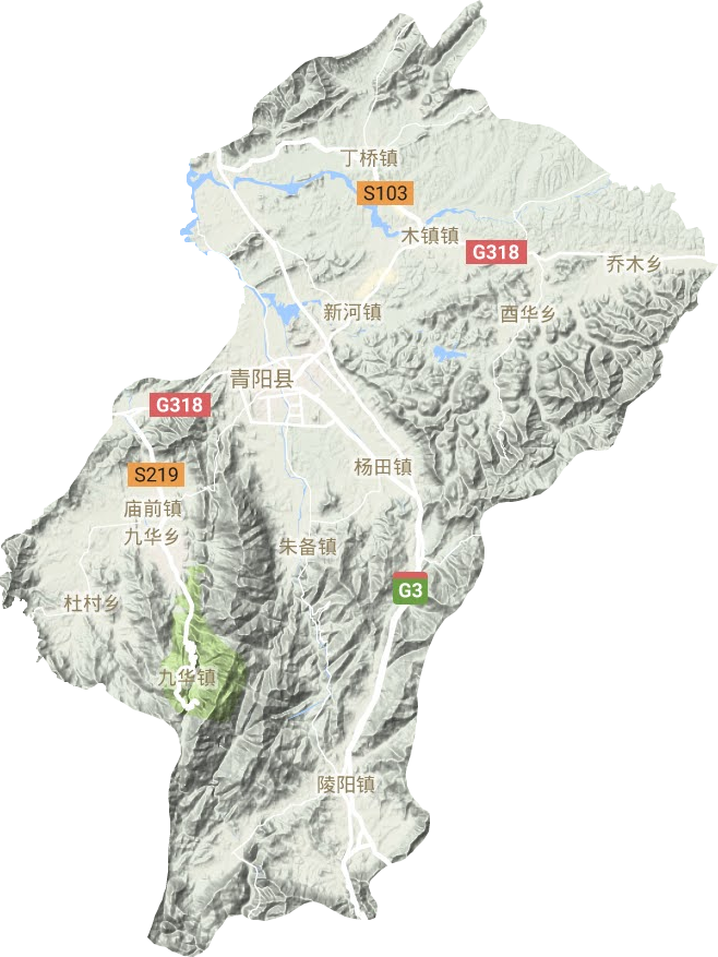 青阳县地形图