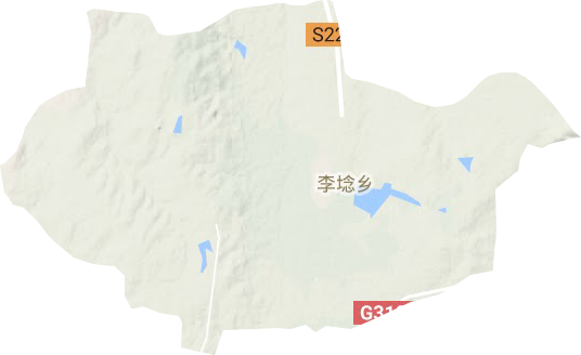 李埝乡地形图