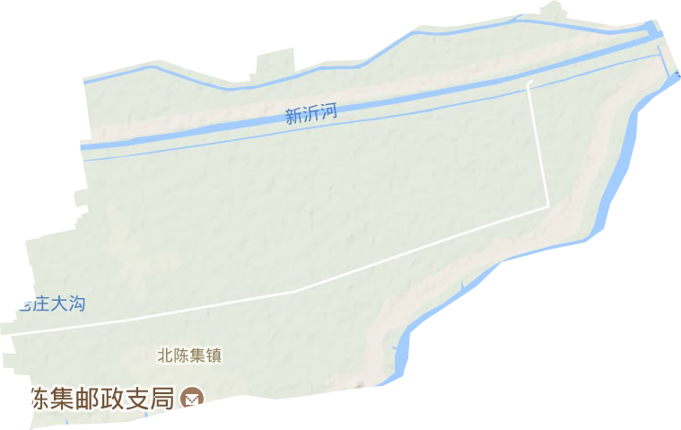 北陈集镇地形图