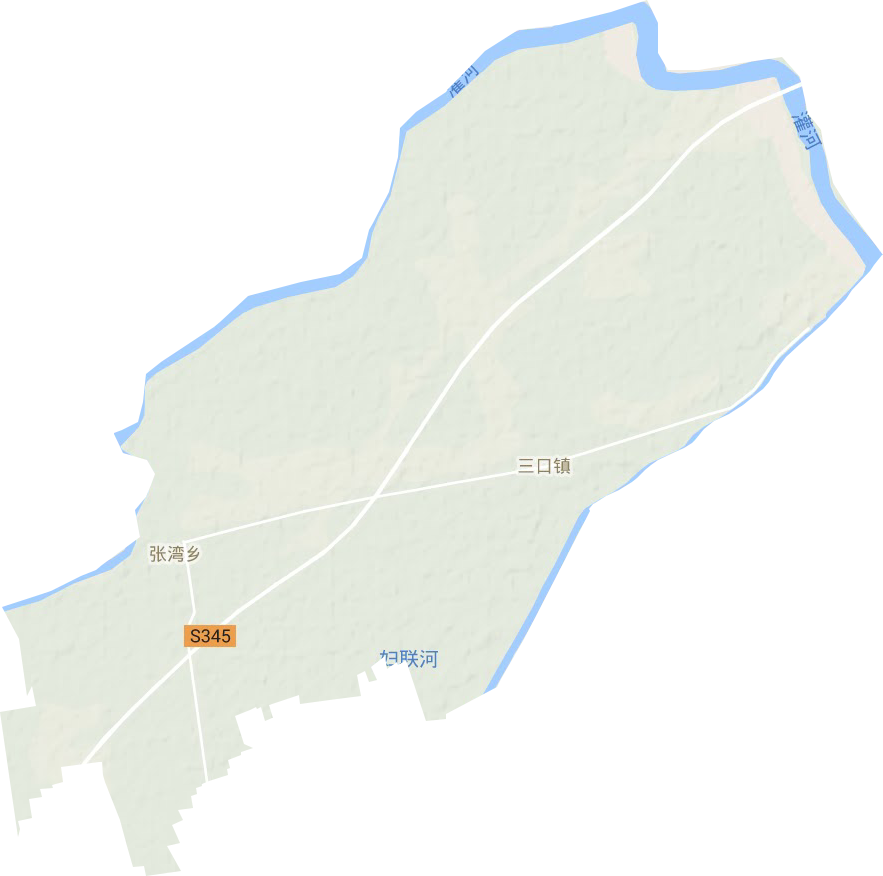 三口镇地形图