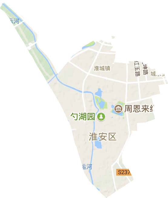 淮城镇地形图