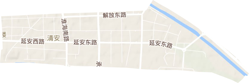 清安街道地形图