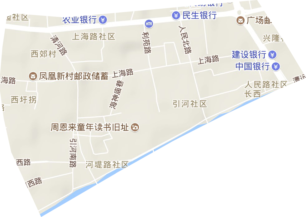 长西街道地形图