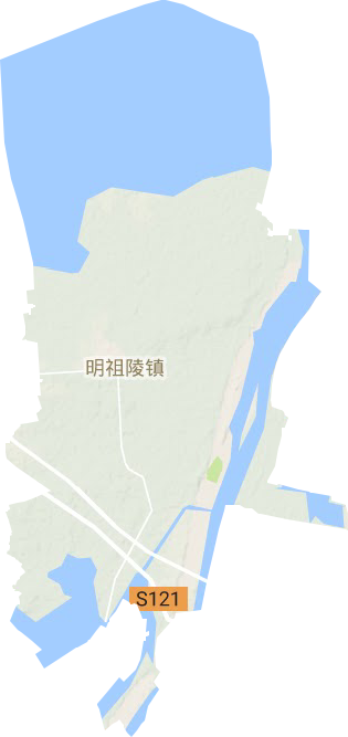 明祖陵镇地形图