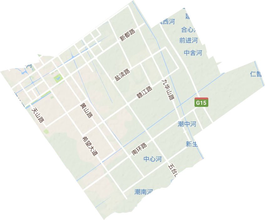新城街道（盐城经济技术开发区）地形图