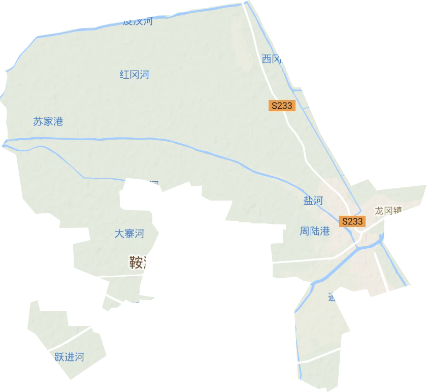 龙冈镇地形图
