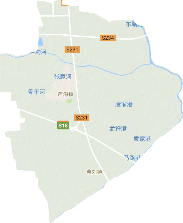 芦沟镇地形图
