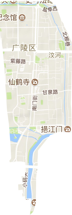 汶河街道地形图