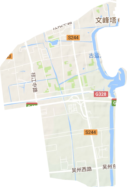扬子津街道地形图