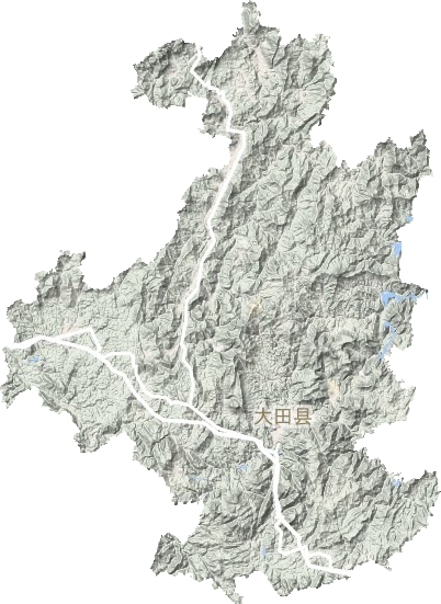 大田县地形图