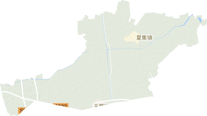 夏集镇地形图
