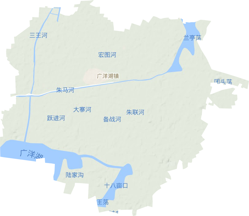 广洋湖镇地形图